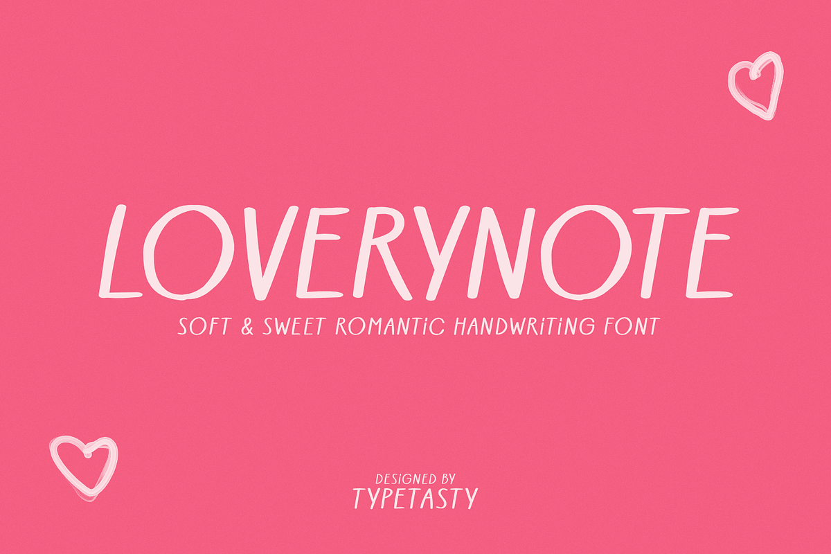 Loverynote – Soft Handwriting Font, a Handwritten Font by TypeTasty Font (Photo 1 of 10)