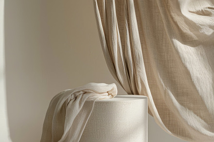 Minimalist Product Podium in beige, a Background Photo by Virgo Studio