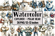 Explorer - Polar Bear, an Illustration by Design Market (Thumbnail 1 of 3)