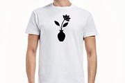 Flowers in Vase Silhouette SVG, an Object Illustration by newminddesign (Thumbnail 6 of 10)