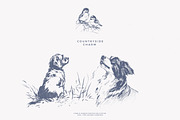 vintage clipart farm animals set, a Decorative Illustration by Patishop Art (Thumbnail 5 of 10)