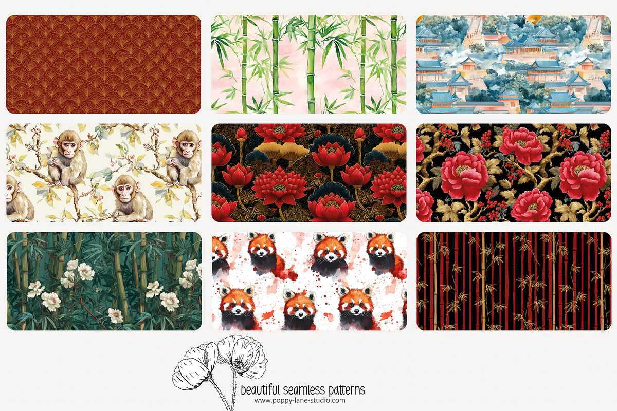 70 China seamless pattern, a Pattern Graphic by Poppy Lane Studio (Photo 9 of 10)