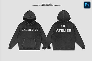 vintage wash pullover hoodie mockup