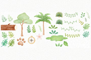 Safari Friends Watercolor Clipart, an Illustration by Estúdio Lin (Thumbnail 3 of 6)