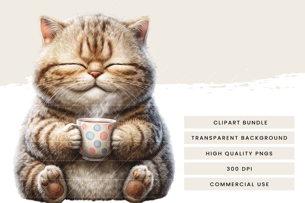 Animals with Coffee Clipart, an Animal Illustration by Design Scotch (Photo 9 of 9)