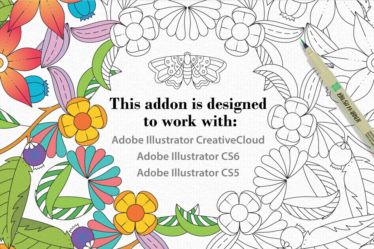 Coloring Book Pro - Garden Edition, a Plug-in Add-On by Drifter Studio (Photo 6 of 6)