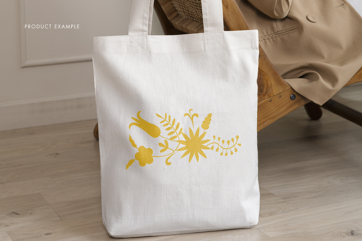 Yellow Otomi Oil Florals, a Texture Graphic by Minky Moo Creations (Photo 17 of 18)