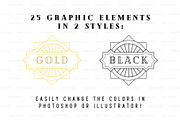 Art Deco Graphics & Patterns set, an Object Graphic by BirDIY Design (Thumbnail 3 of 10)