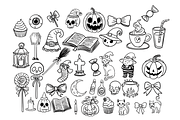 Whims Halloween Line Art, a Decorative Illustration by HunEyy (Thumbnail 3 of 8)