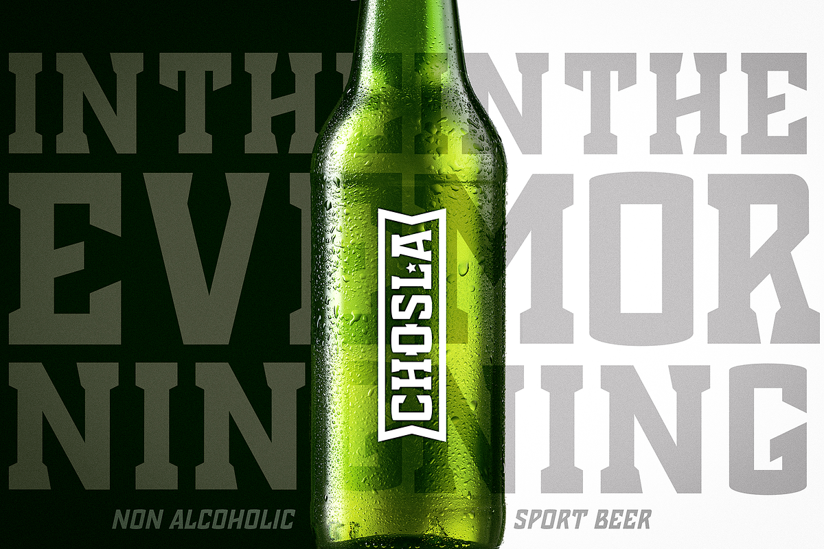 Chosla | sports style font family. preview 4