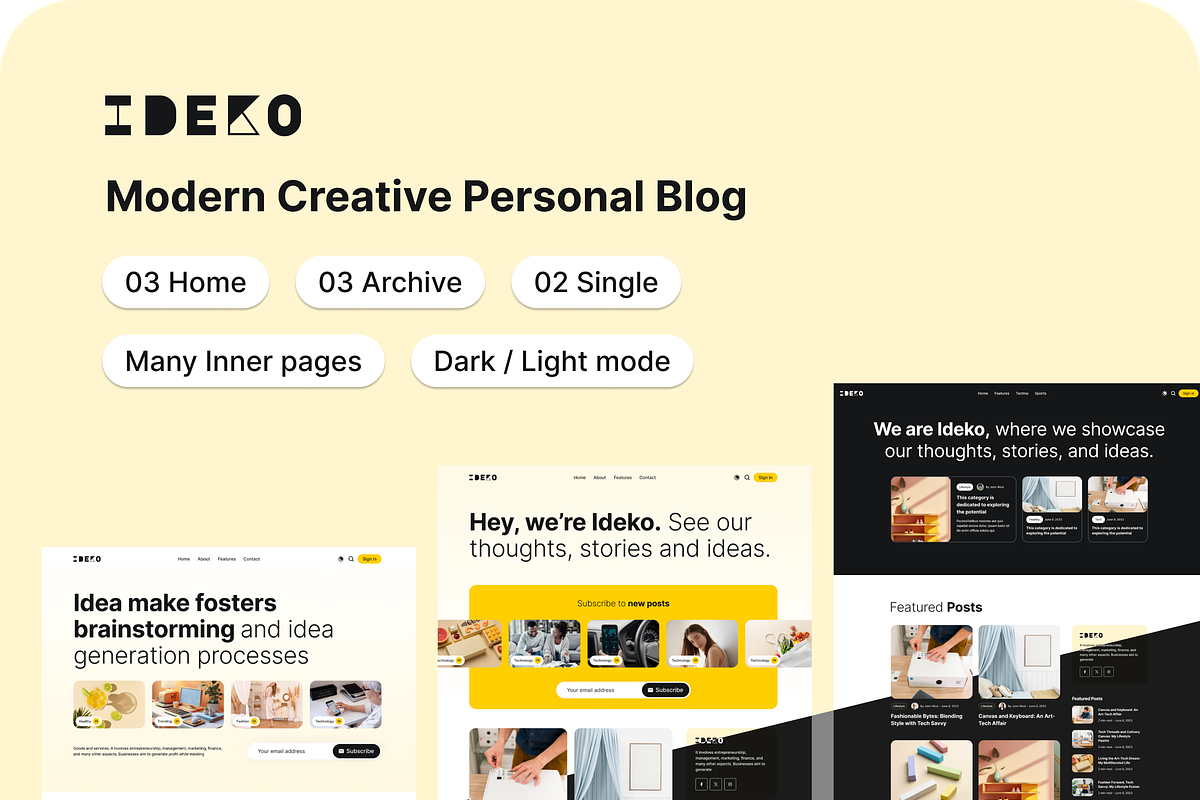IDEKO - Blog TailwindCSS Template, a HTML Template by AliThemes (Photo 2 of 2)