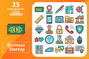 25 Business startup Line Filled Icon, an Icon by Pexelpy