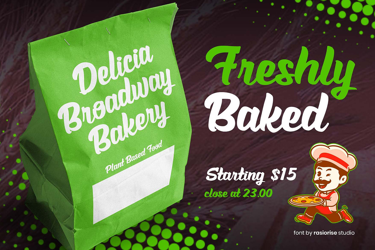 Bicklan a Script Brush Font, a Script Font by Rasiorise Studio (Photo 9 of 12)