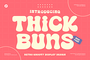 Thick Buns Decorative Display Font, a Sans Serif Font by roomspace creative lab (Thumbnail 1 of 12)