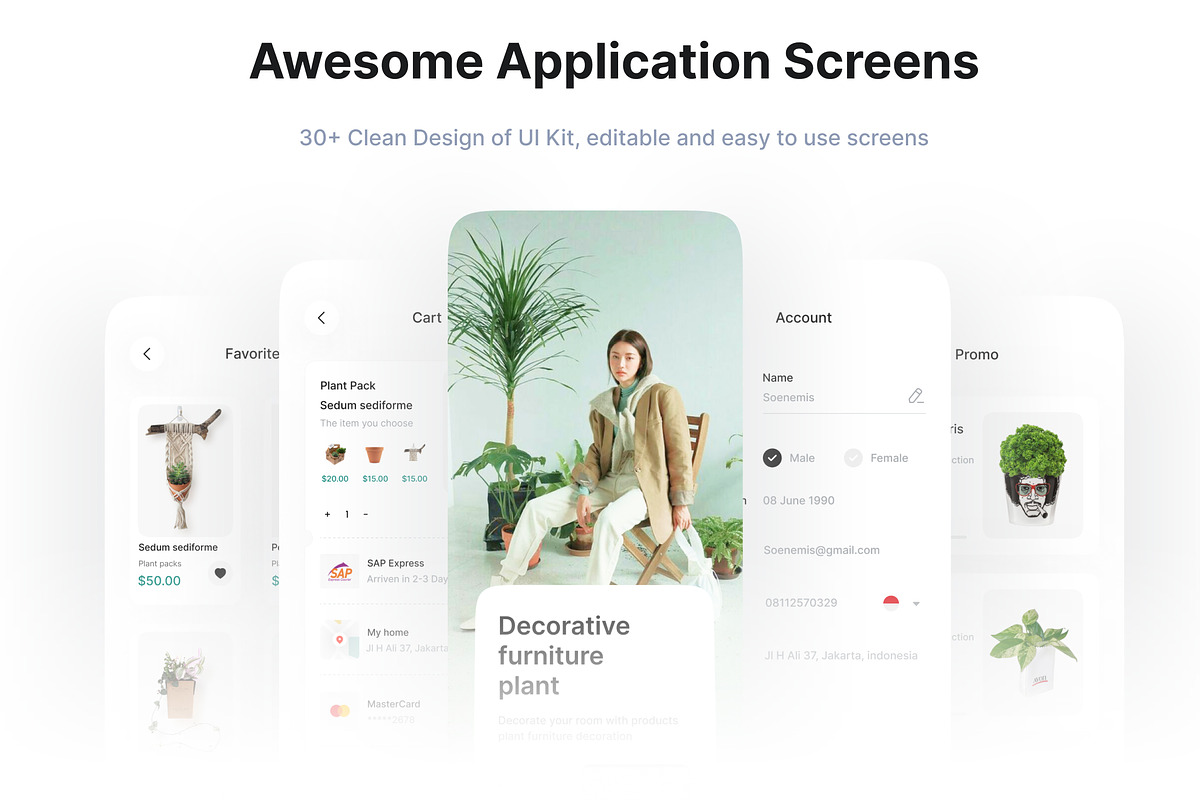 Plant Shop, an UI Kit Template by Korsa Agency (Photo 3 of 6)