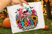 Spooky Season Skeleton PNG,, a Seasonal Illustration by Libby Wishes (Thumbnail 3 of 3)