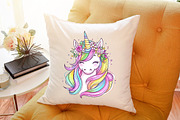 Cute Rainbow Unicorns Clipart, an Illustration by Sublimation Artist (Thumbnail 6 of 6)
