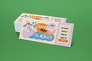 Purple Quirky Carnivals Ticket, a Card Template by graphicook (Thumbnail 2 of 3)