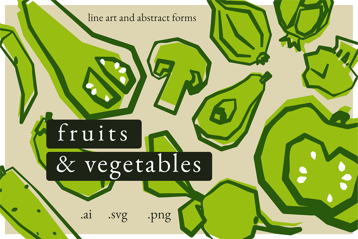Fruits & Vegetables Illustration, a Food Illustration by Pásha (Photo 1 of 7)