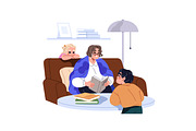 Senior people in nursing home set, a Healthcare Illustration by PaperTrident (Thumbnail 4 of 9)