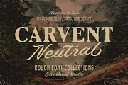 Carvent Neutral Vintage Font Trio, a Script Font by Letterhend Studio (Thumbnail 1 of 10)