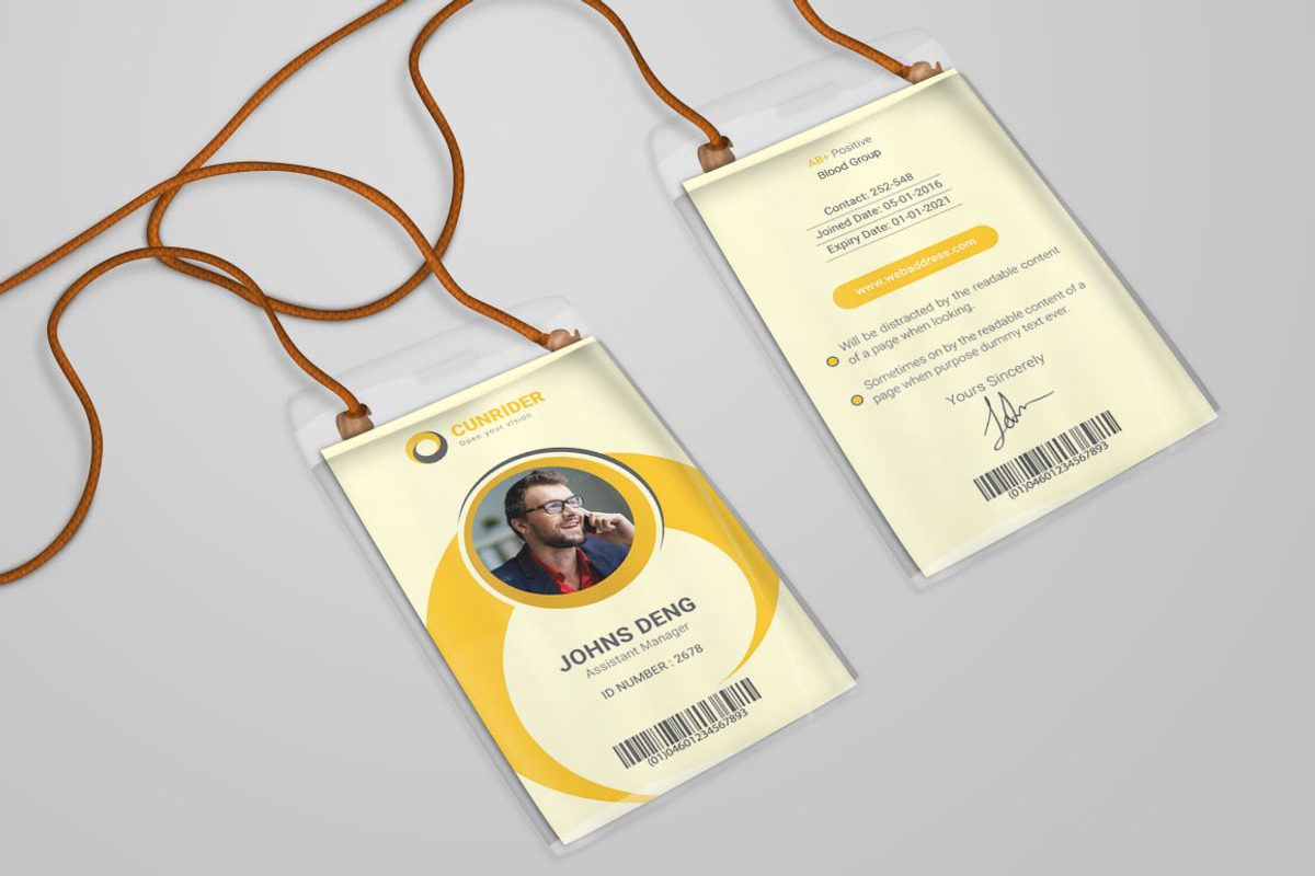 Office ID Card Template, a Card Template by Dotnpix (Photo 2 of 5)