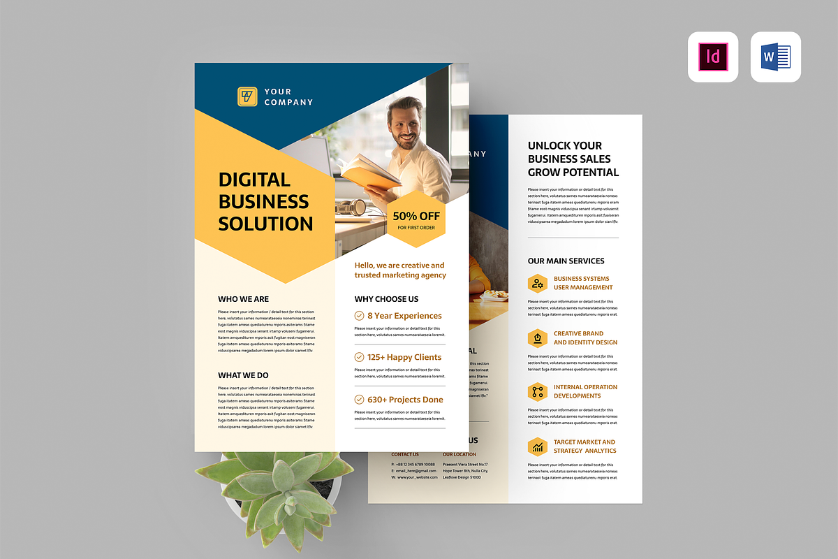 Business Flyer Template, a Flyer Template by Leaflove (Photo 1 of 6)