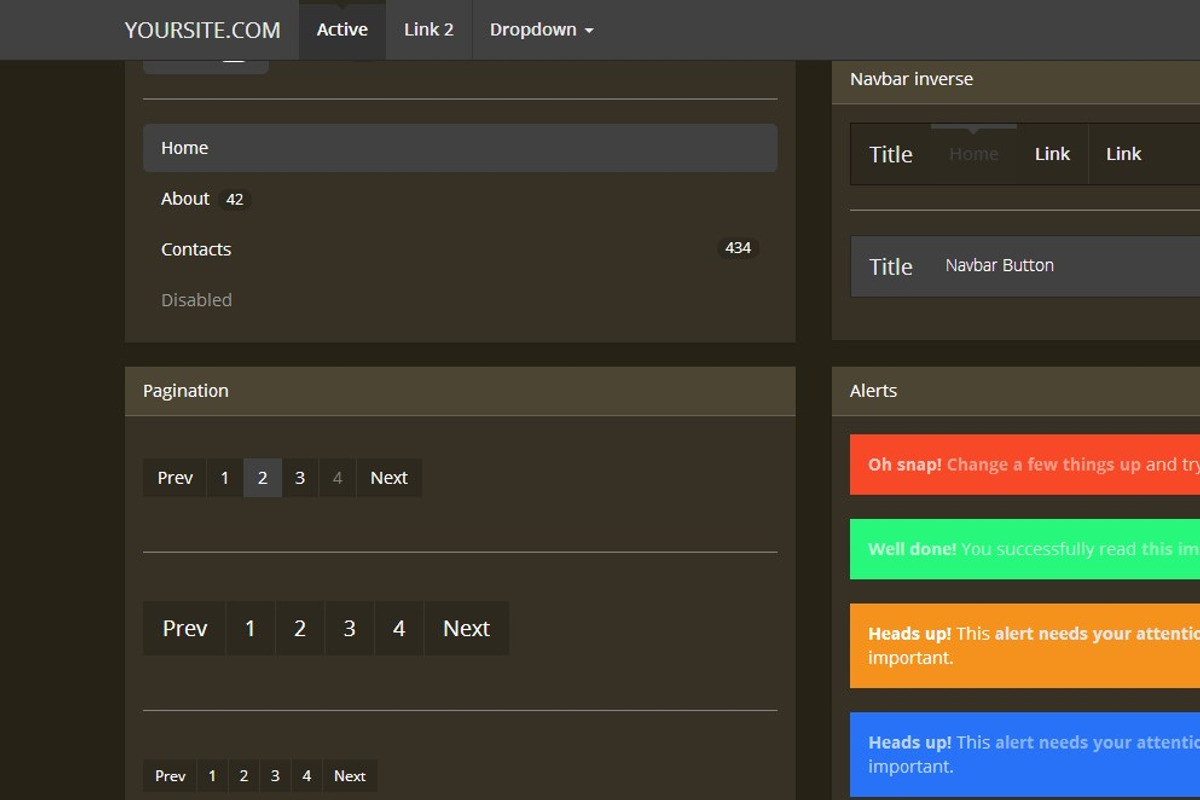 Bootstrap 3.0.v. theme Flat Brown, a Bootstrap Template by Bootstraptor (Photo 4 of 5)