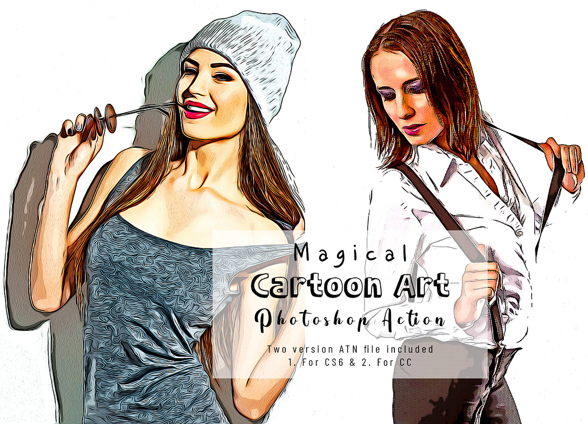 Cartoon Photoshop Action Bundle, an Action Add-On by Studio Retouch (Photo 19 of 22)