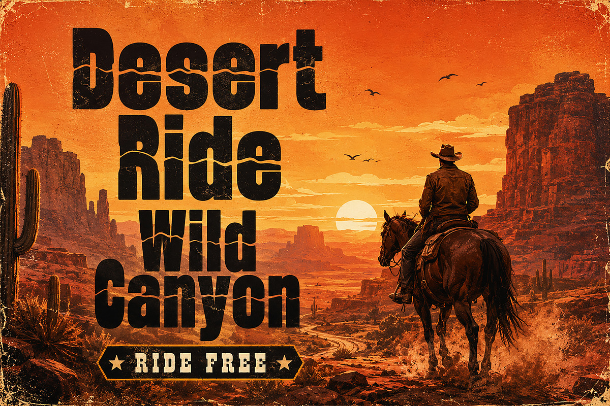 Canyon Rider, a Slab Serif Font by Wow Magic (Photo 4 of 4)