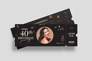 Birthday Party Ticket Template, an Invitation Template by BrandPacks (Thumbnail 2 of 5)