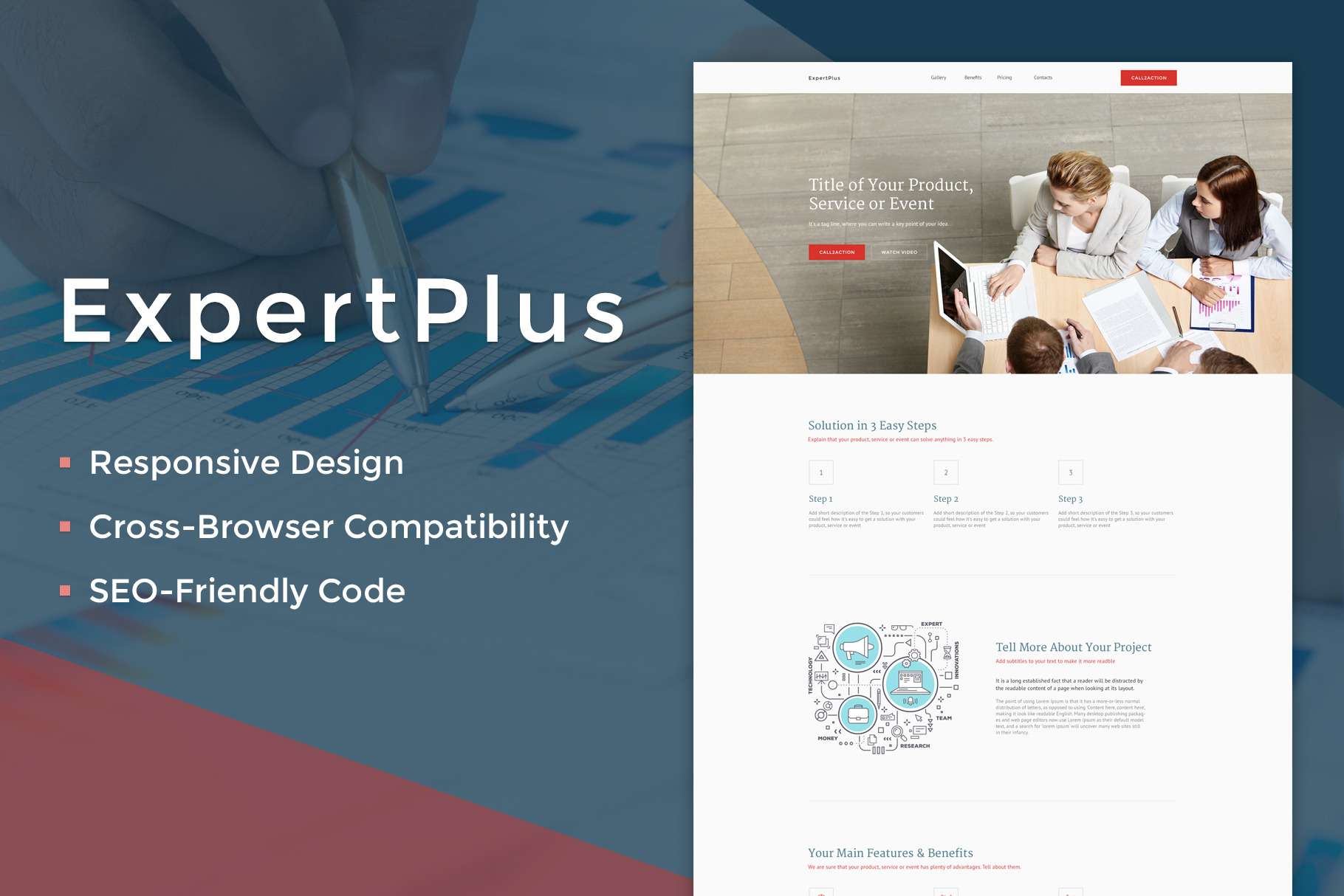 ExpertPlus Consulting Landing Page, a HTML Template by MotoCMS