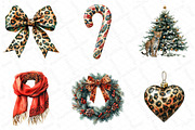 Watercolor Leopard Print Christmas, an Illustration by DreamPrint404 (Thumbnail 5 of 7)