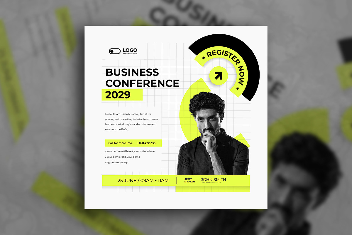 Conference social media template, a Social Media Template by Tanmoy Topu (Photo 5 of 6)