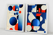 Blue shapes. 53 images, a Decorative Illustration by Handmadefont (Thumbnail 9 of 12)