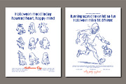 Halloween hand drawn poster, a Seasonal Illustration by Baleee (Thumbnail 7 of 9)