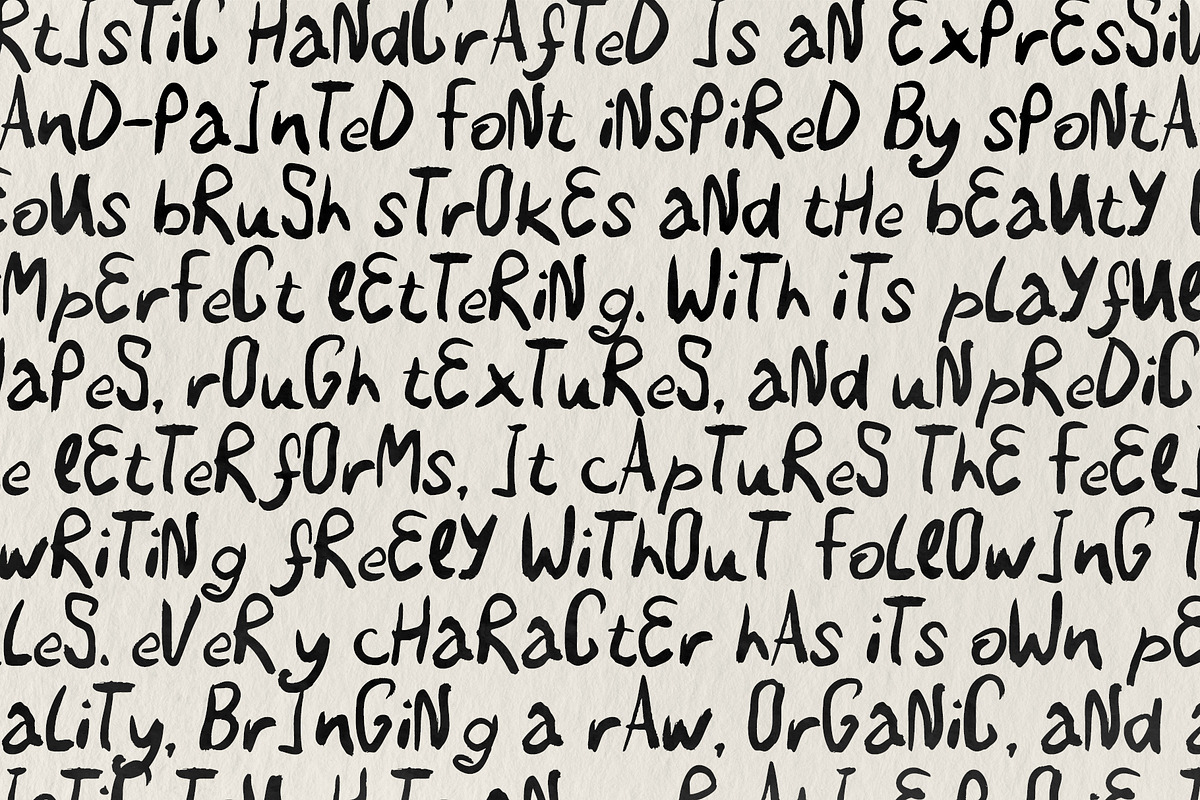Artistic Handcrafted Font, a Handwritten Font by BilberryCreates (Photo 2 of 12)