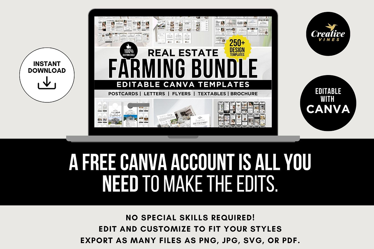 Real Estate Farming Bundle Canva, a Marketing Template by CreativeVinesStore (Photo 9 of 9)