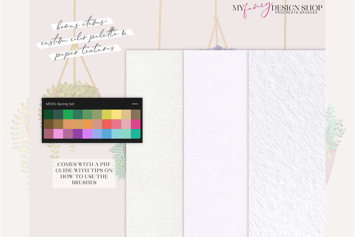 Procreate Spring Floral and Leaf Set, a Brush Add-On by My Fancy Design Shop (Photo 5 of 13)