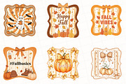 Pumpkin Autumn Coquette Bow Frame, an Illustration by OK Design (Thumbnail 3 of 4)