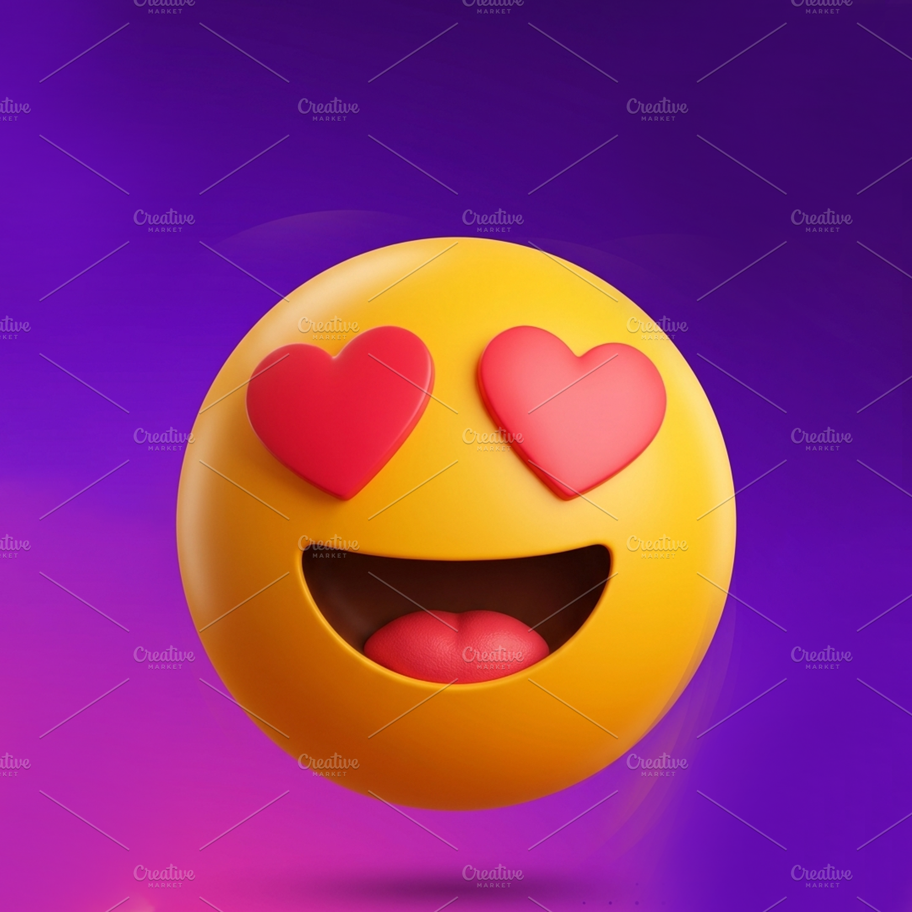 3D Heart Eyes Emoji, an Arts & Entertainment Photo by microtasker