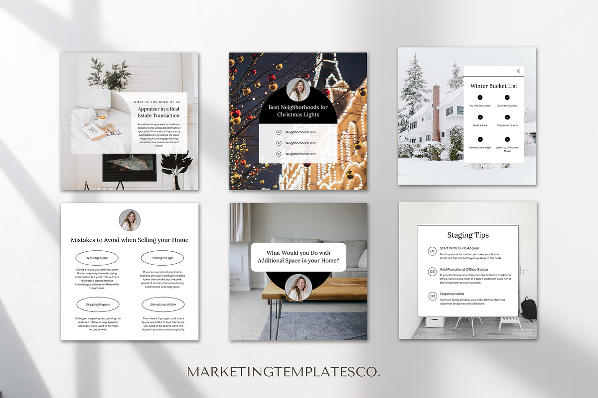 December Real Estate Posts, a Social Media Template by Marketing Templates Co. (Photo 4 of 9)