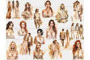 Bride and Groom Watercolor Clipart, a Person Illustration by GlamArtZhanna (Thumbnail 5 of 5)