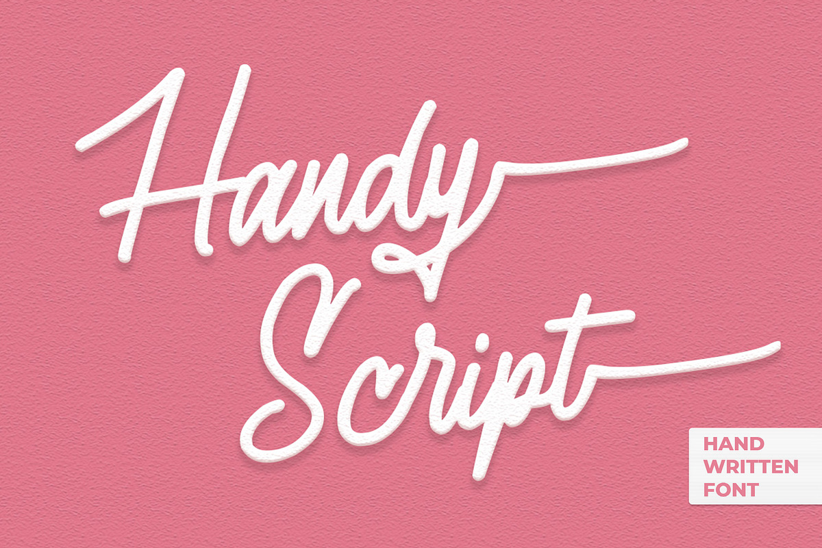 Handy Script, a Script Font by Almeera Std (Photo 1 of 6)