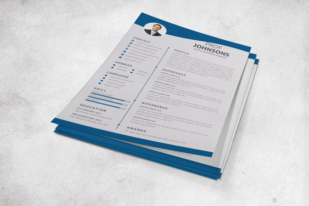 Resume Template and Cover Letter, a Resume Template by designvillage (Photo 10 of 13)