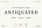 Antiquated Font Pack (Serif & Sans!), a Serif Font by Tom Chalky (Thumbnail 1 of 11)