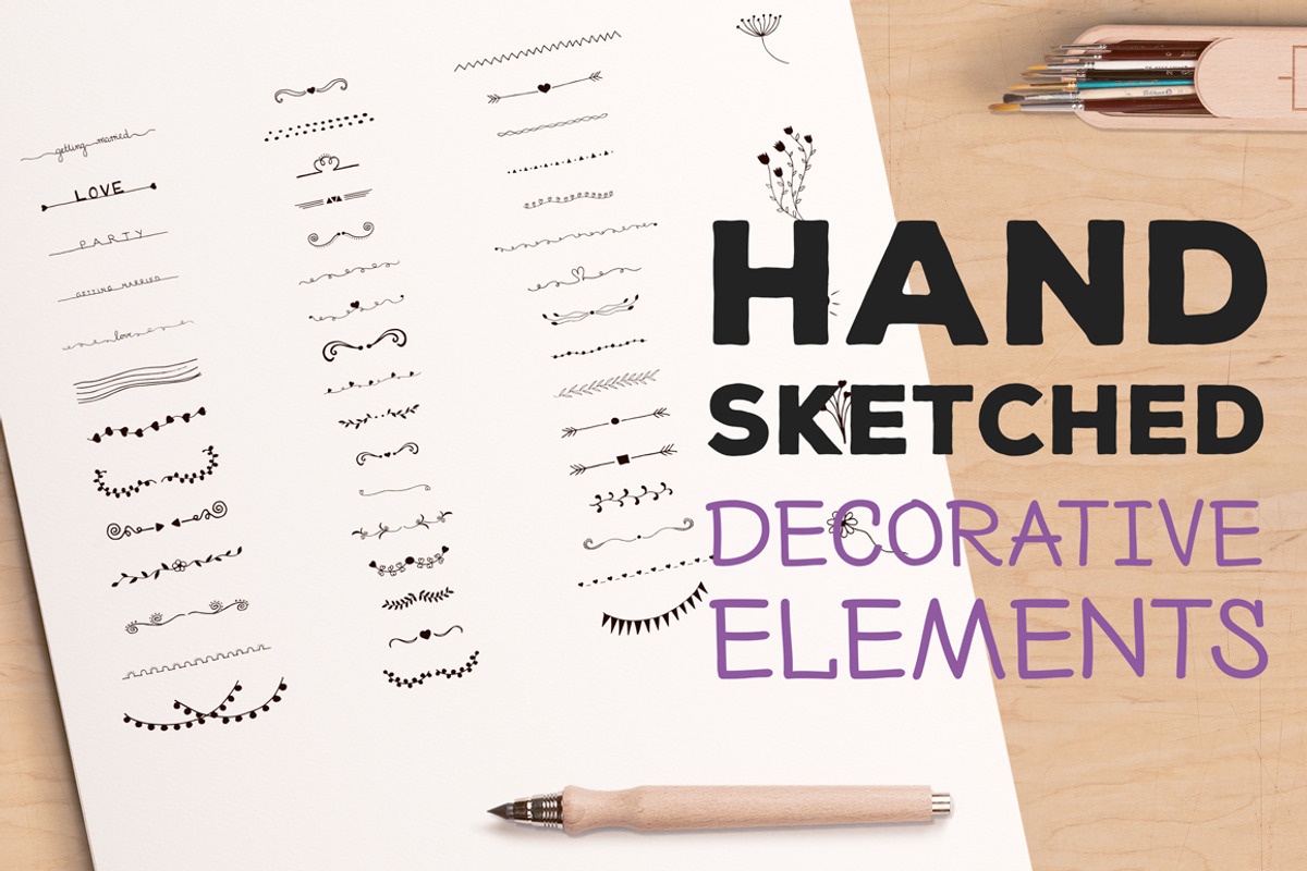 Hand Sketched Elements, a Decorative Illustration by Design Shop (Photo 6 of 6)