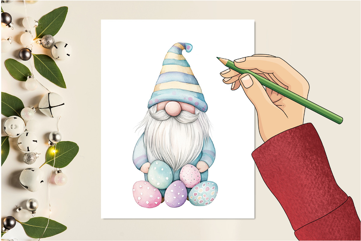 Easter Gnomes Clipart, an Illustration by Design Market (Photo 5 of 5)