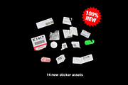 Sticker Pack (30+ Stickers), a Texture Graphic by TuomoDesign (Thumbnail 2 of 5)