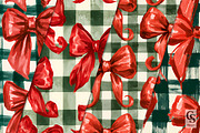 Red Green Coquette Seamless Pattern, a Pattern Graphic by Creative Store (Thumbnail 2 of 5)